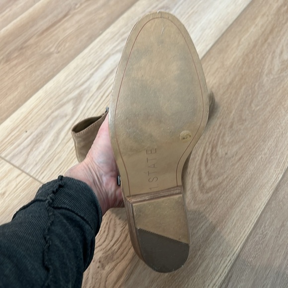 Leather Tan Suede Bootie 1. State, Size 7 - Picture 5 of 6